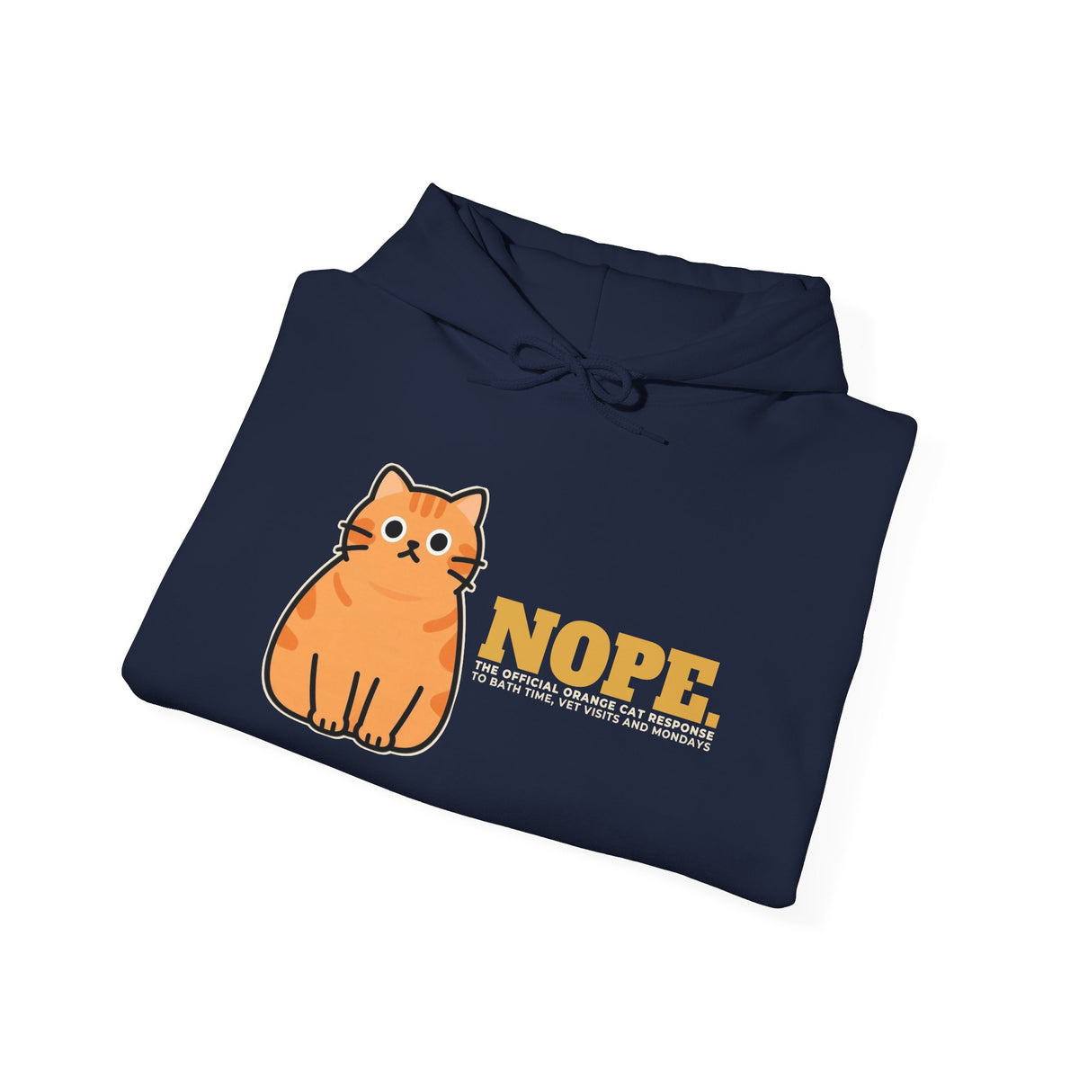 Nope. Funny Orange Cat Hoodie | Orange Cat Lover Gift