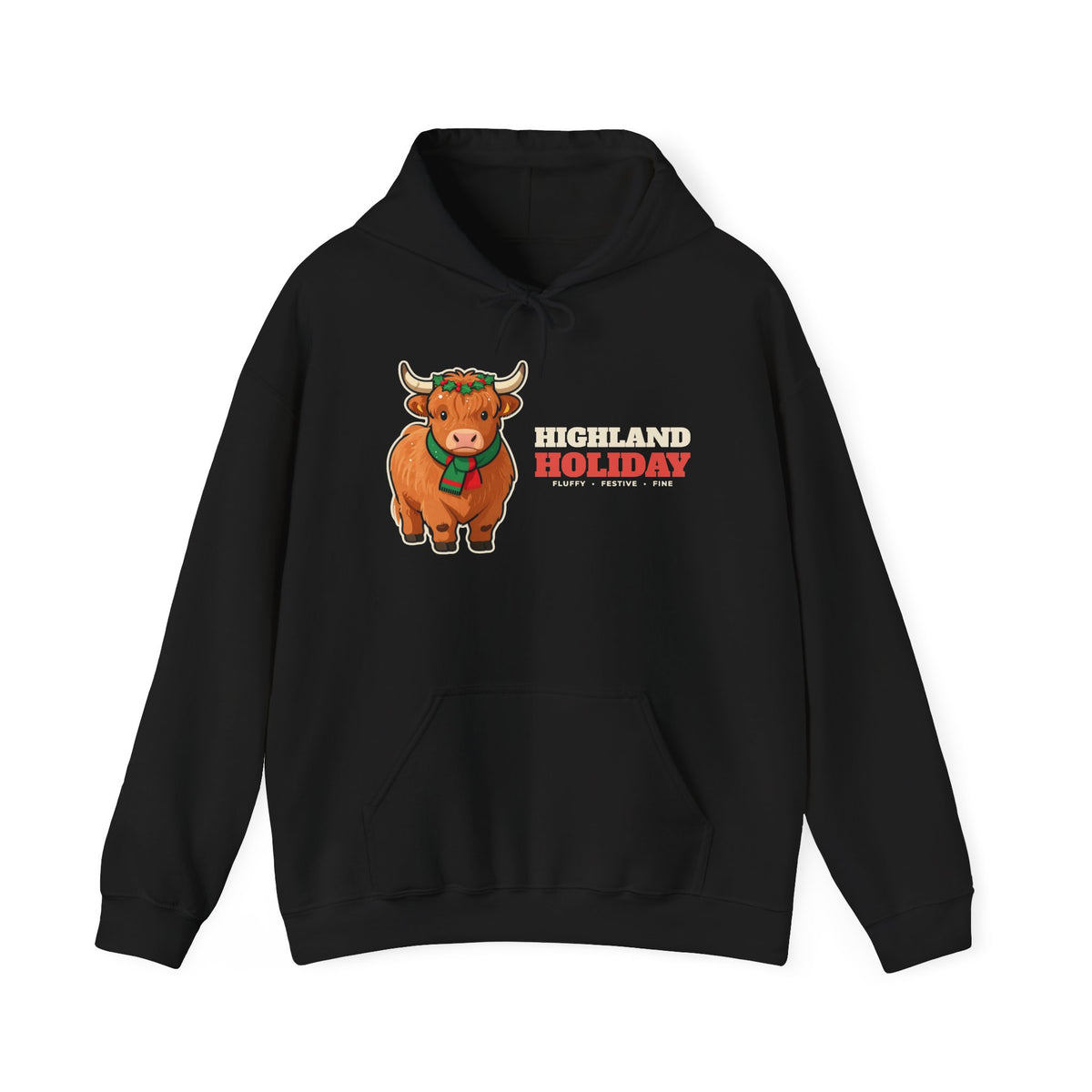 Highland Holiday Cow Christmas Hoodie