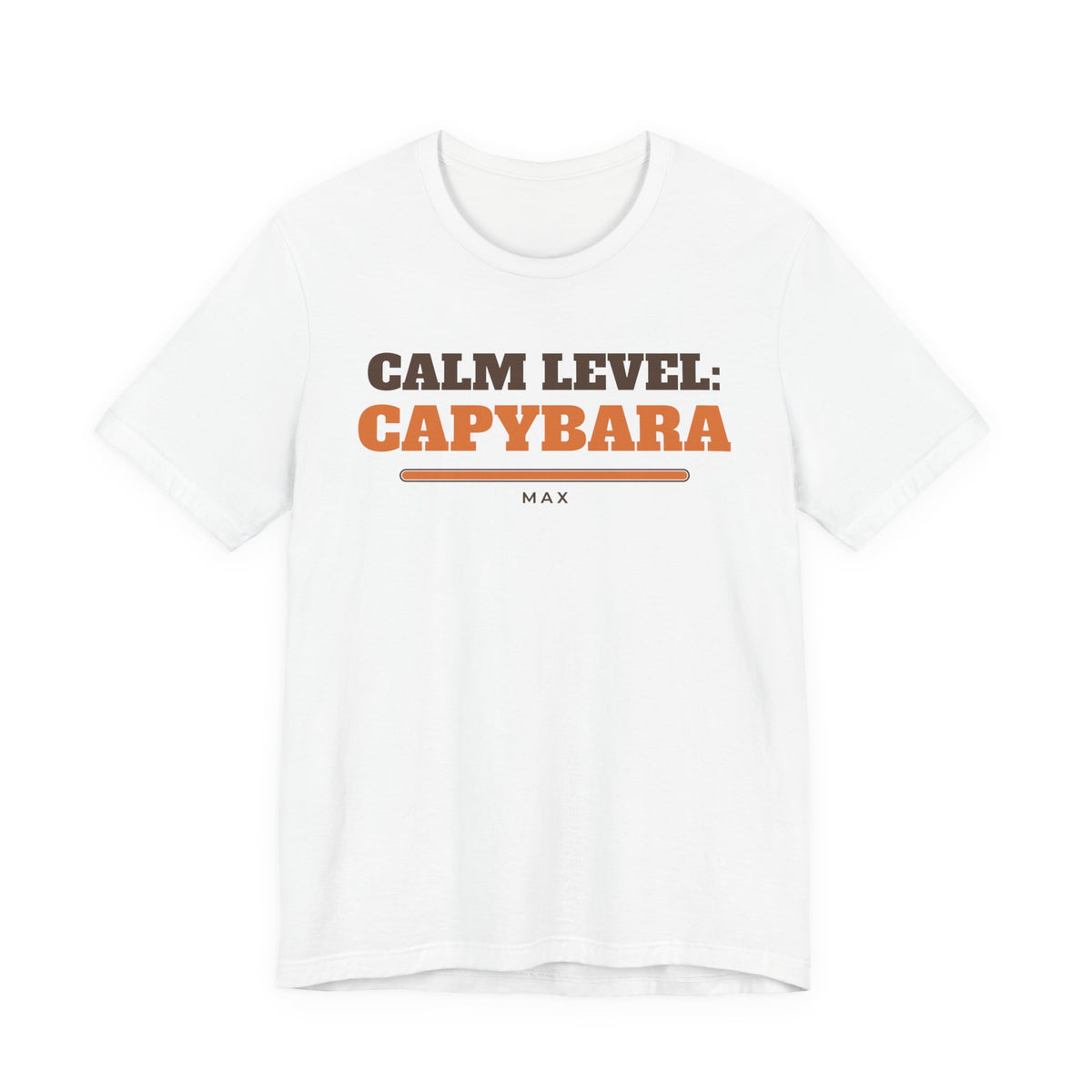 Capybara Tee - Calm Level - original t-shirt design by Pastime Goods