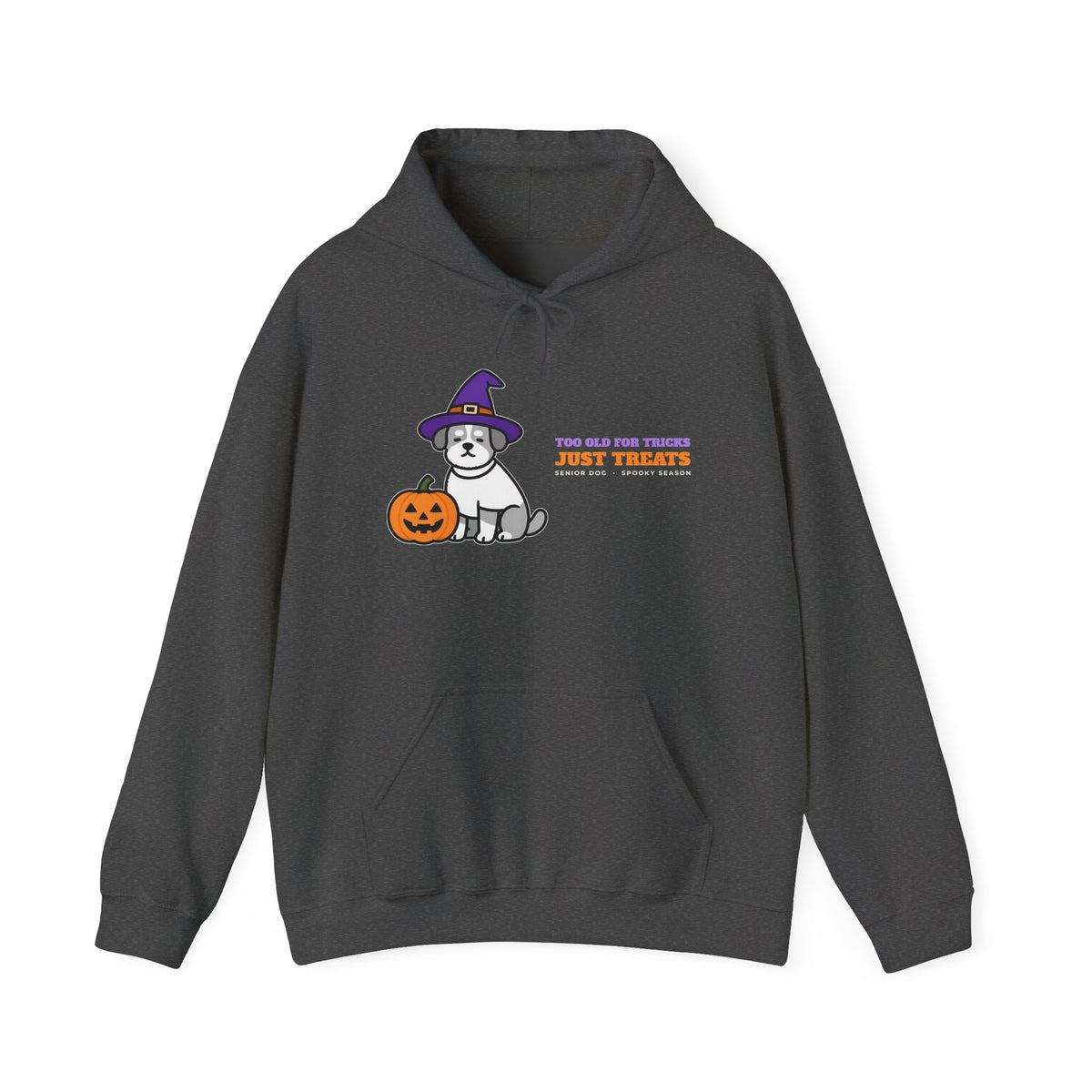 Halloween Dog Hoodie - Too Old for Tricks, Just Treats | Senior Dog Gift