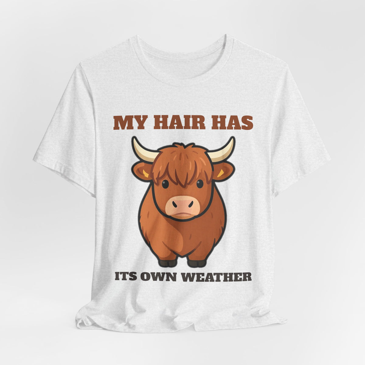 Highland Cow Shirt - My Hair Has Its Own Weather Tee | Cow Lover Gift