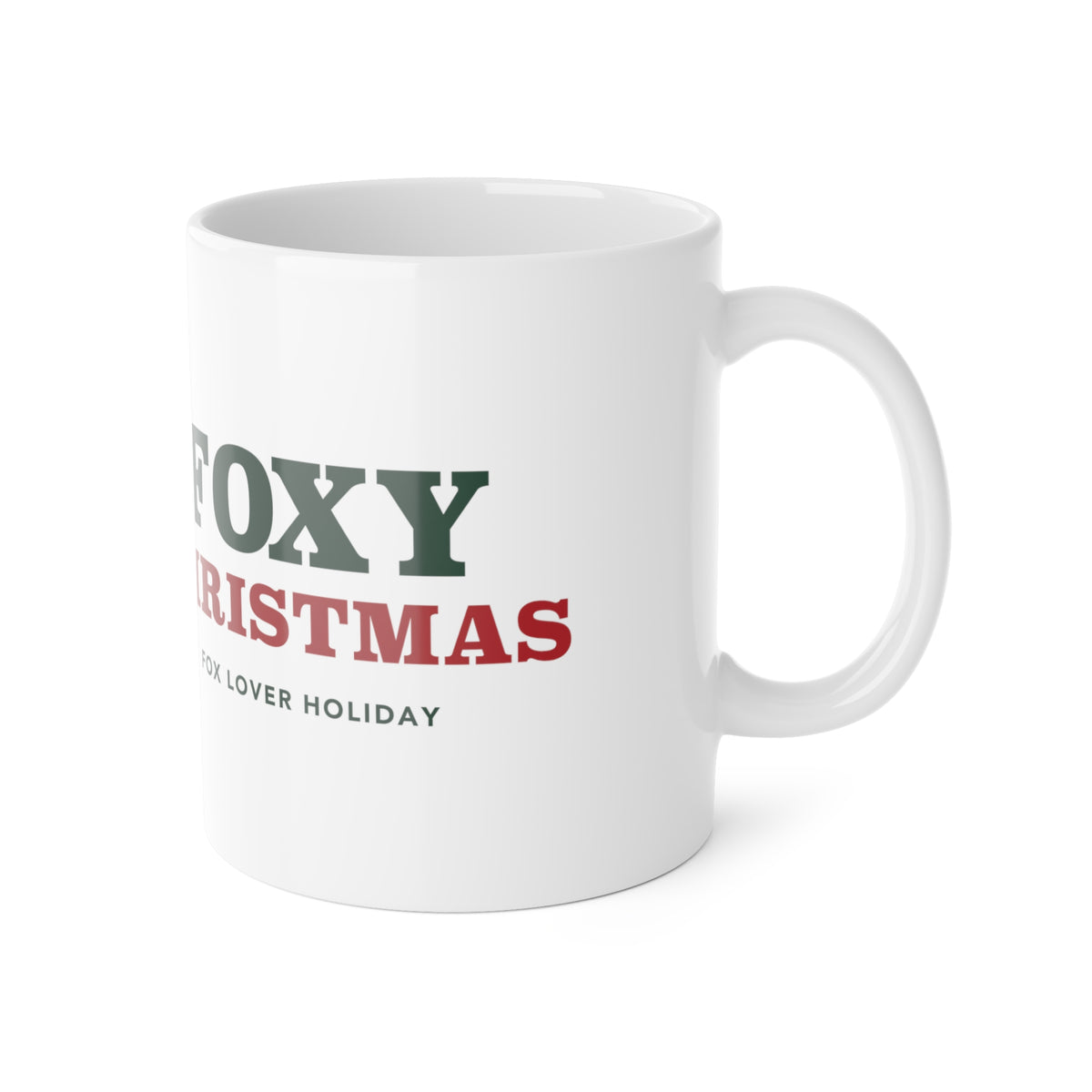 Fox Christmas Mug | Cute Fox Santa Hat Christmas Coffee Cup | Fox Lover Christmas Gift