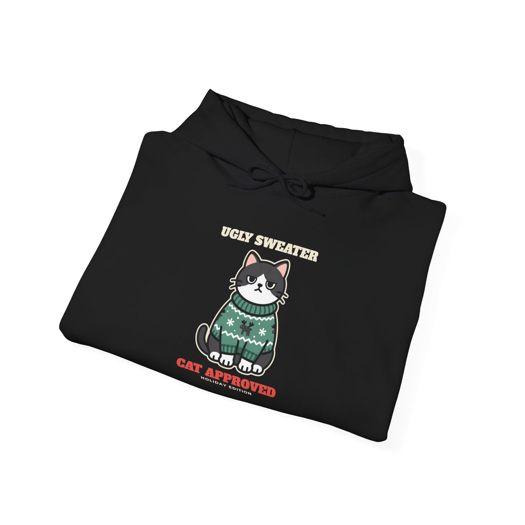 Cat Approved Ugly Christmas Sweater Hoodie