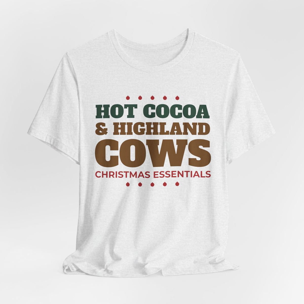 Hot Cocoa and Highland Cows Christmas Tee