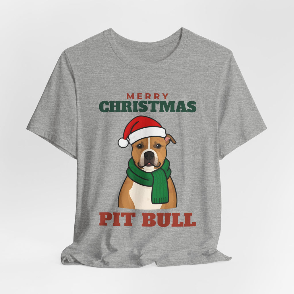 Christmas Pit Bull Tee | Merry Christmas Pit Bull Gift