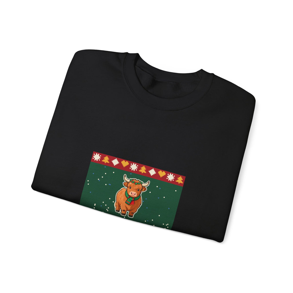 Moo-ry Christmas Ugly Sweater Crewneck Sweatshirt