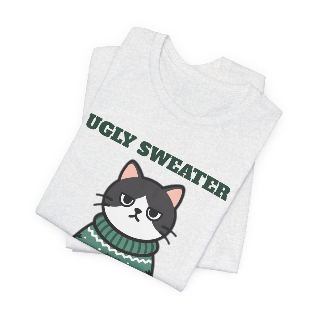 Cat Approved Ugly Christmas Sweater Tee