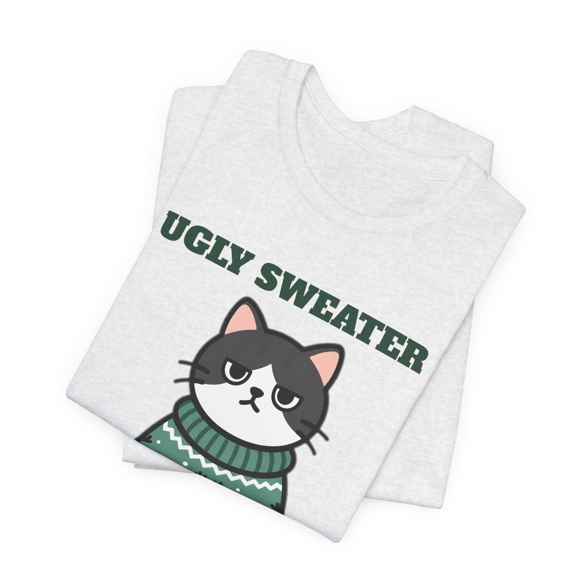 Cat Approved Ugly Christmas Sweater Tee