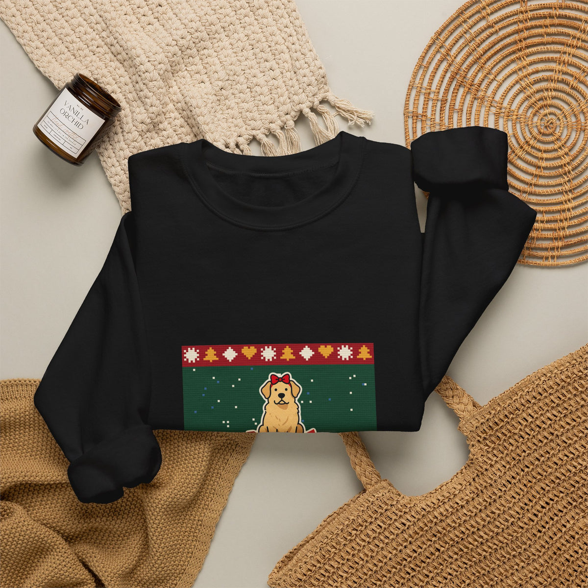 Santa Paws Ugly Christmas Sweater Crewneck Sweatshirt