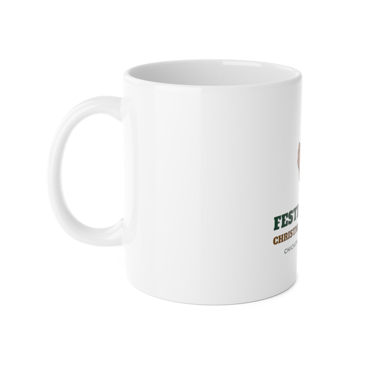 Festive Flock Chicken Christmas Mug