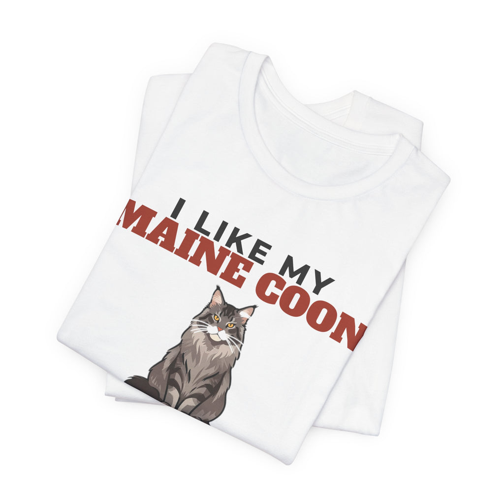 I Like My Maine Coon, Cold Beer and Maybe 3 People Tee | Funny Maine Coon Dad Gift
