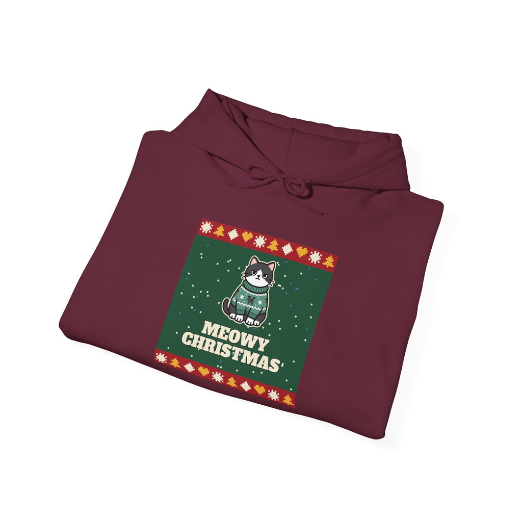 Meowy Christmas Ugly Sweater Hoodie