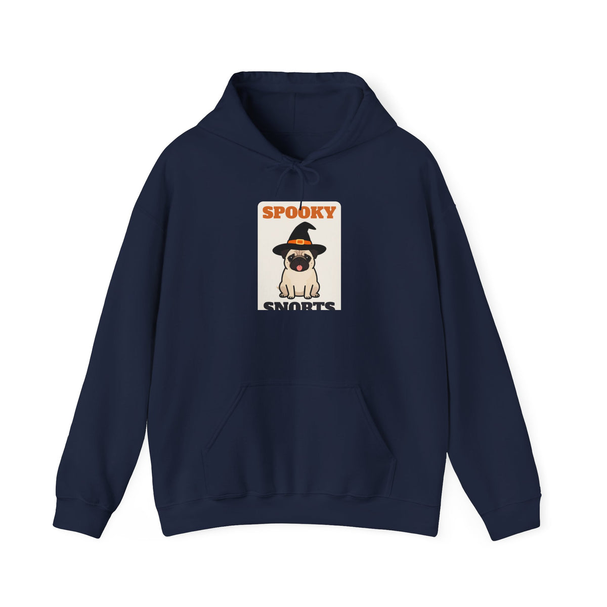Spooky Snorts Halloween Pug Hoodie - unisex pug hoodie, alternate view