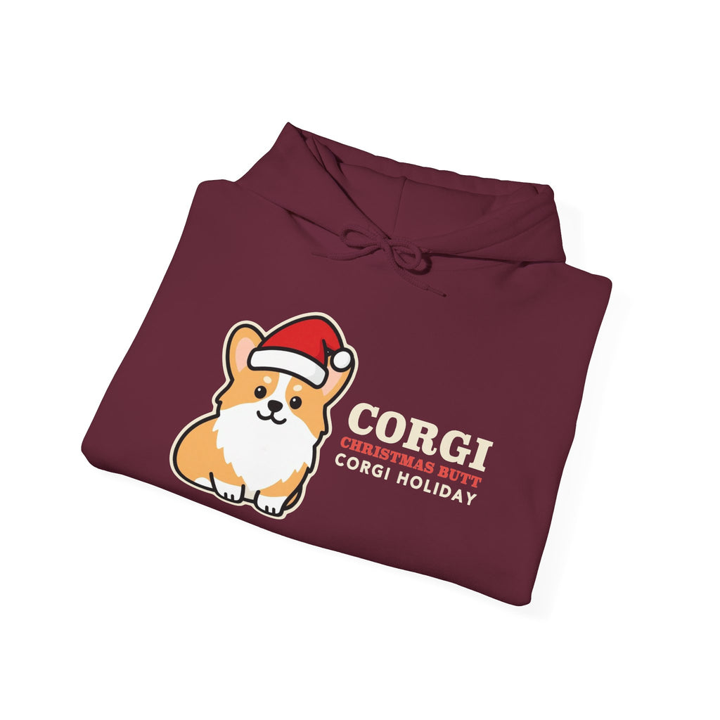 Corgi Christmas Hoodie | Corgi Santa Hat Christmas Sweatshirt | Corgi Mom Dog Christmas Gift