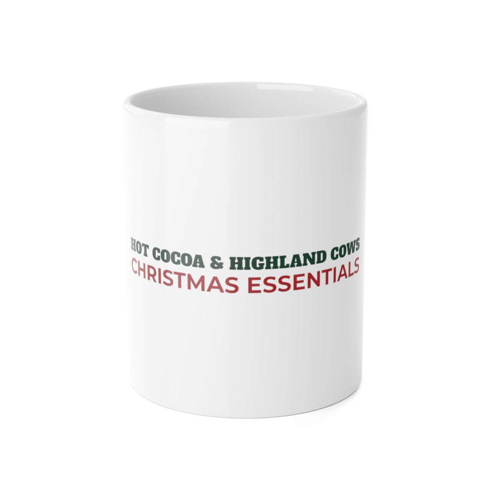 Hot Cocoa and Highland Cows Christmas Mug