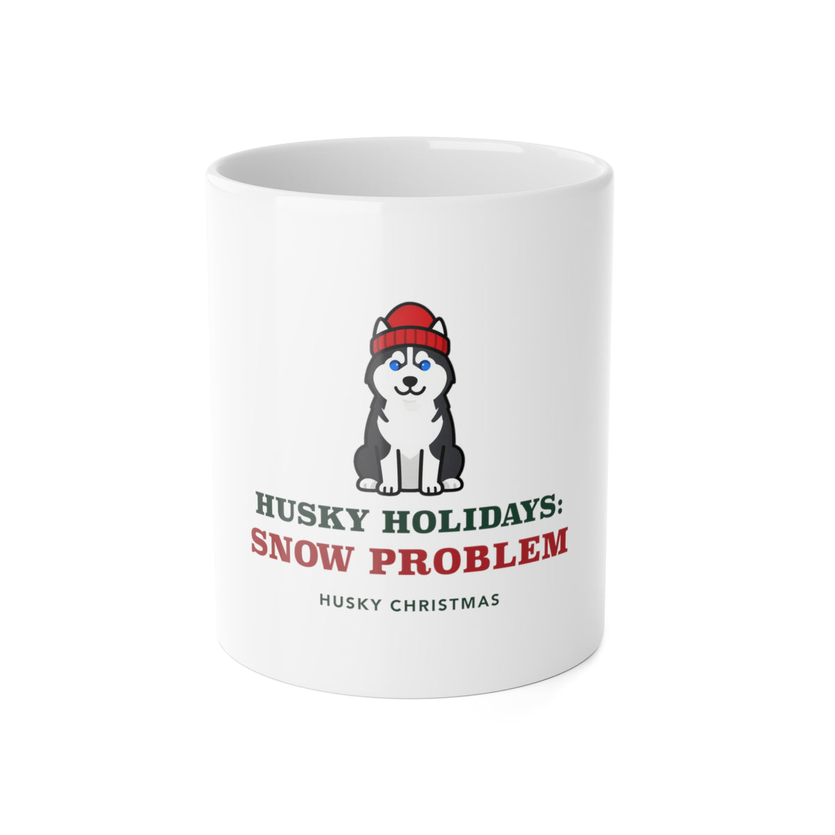 Husky Christmas Mug | Siberian Husky Snow Problem Coffee Cup | Husky Mom Dog Christmas Gift