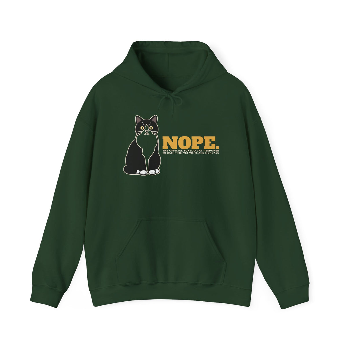 Nope. Funny Tuxedo Cat Hoodie | Tuxedo Cat Lover Gift