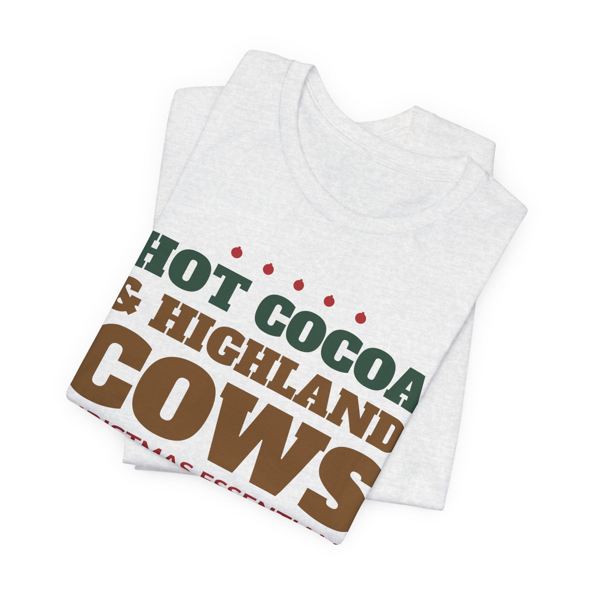 Hot Cocoa and Highland Cows Christmas Tee