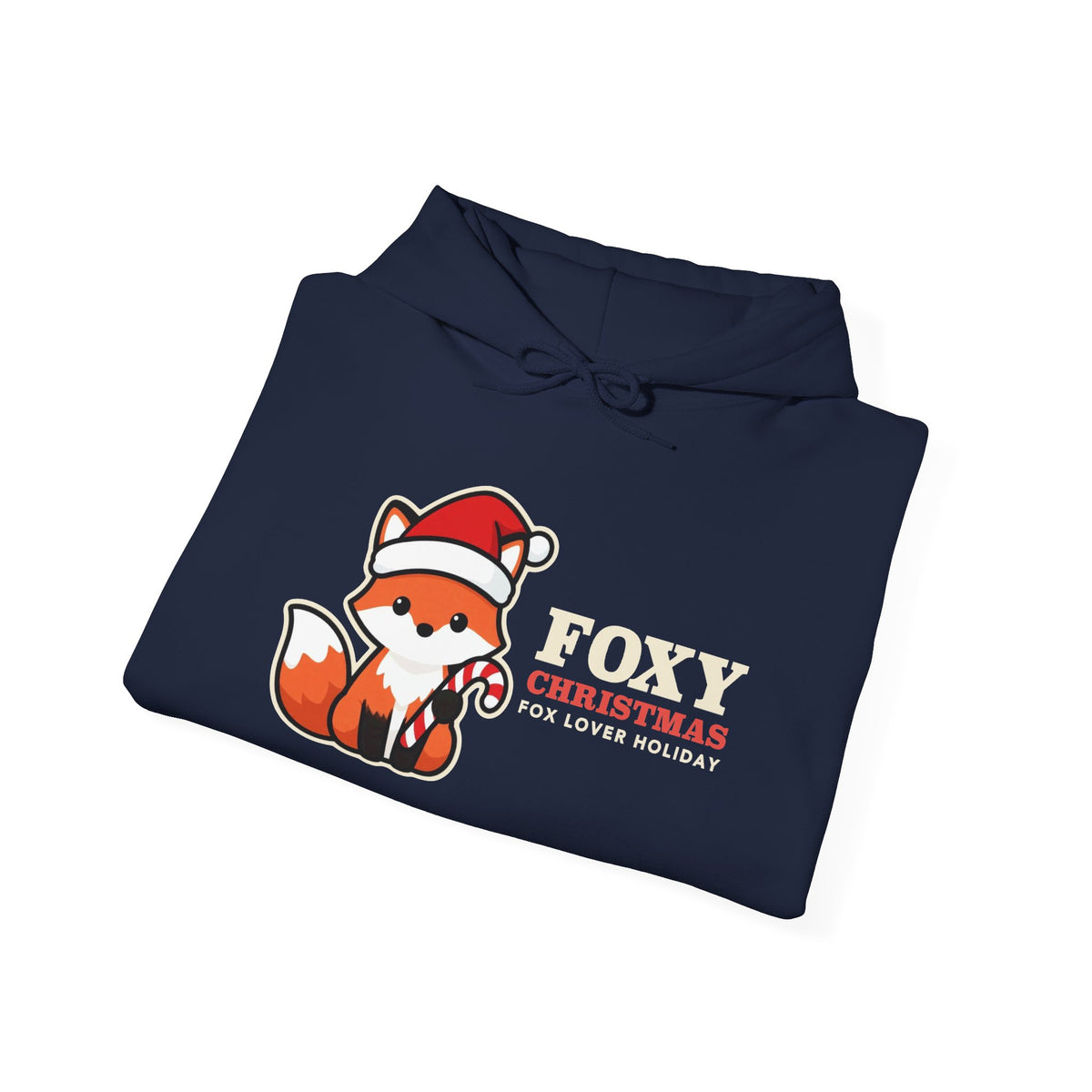 Fox Christmas Hoodie | Cute Fox Santa Hat Christmas Sweatshirt | Fox Lover Christmas Gift