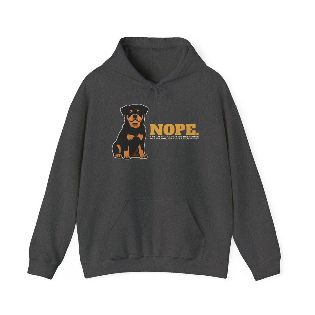 Nope. Funny Rottweiler Hoodie | Rottweiler Lover Gift
