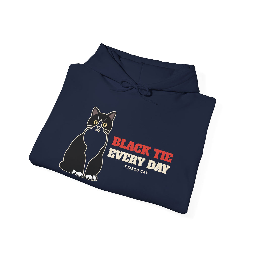 Black Tie Every Day Tuxedo Cat Hoodie | Tuxedo Cat Gift