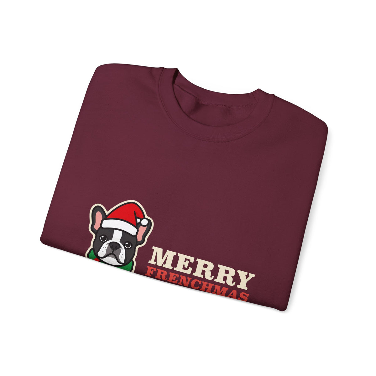 French Bulldog Christmas Crewneck Sweatshirt | Merry Frenchmas Frenchie Sweatshirt | Frenchie Mom Dog Christmas Gift