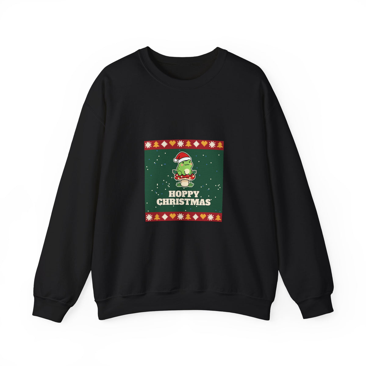 Hoppy Christmas frog ugly sweater crewneck sweatshirt by Passtime Goods