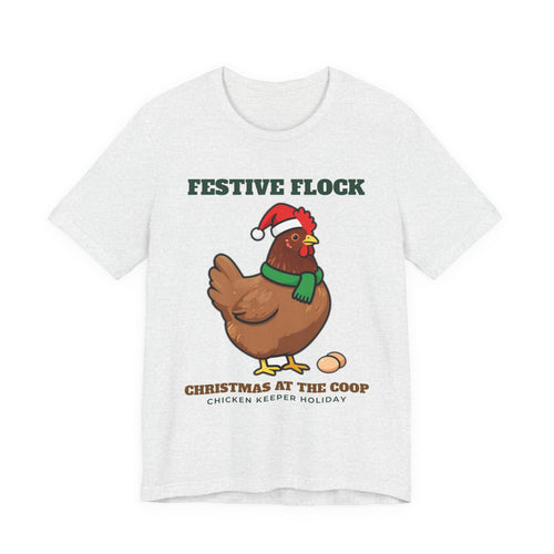 Festive Flock Chicken Christmas Tee