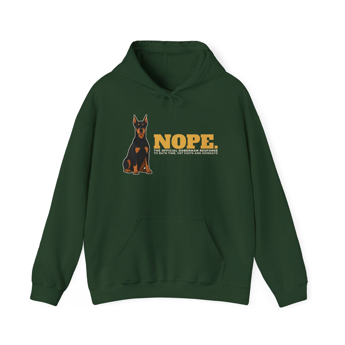 Nope. Funny Doberman Hoodie | Doberman Lover Gift