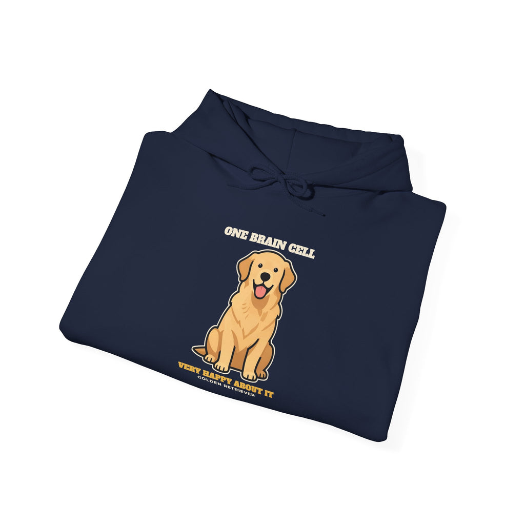 One Brain Cell, Very Happy About It Golden Retriever Hoodie | Golden Retriever Gift