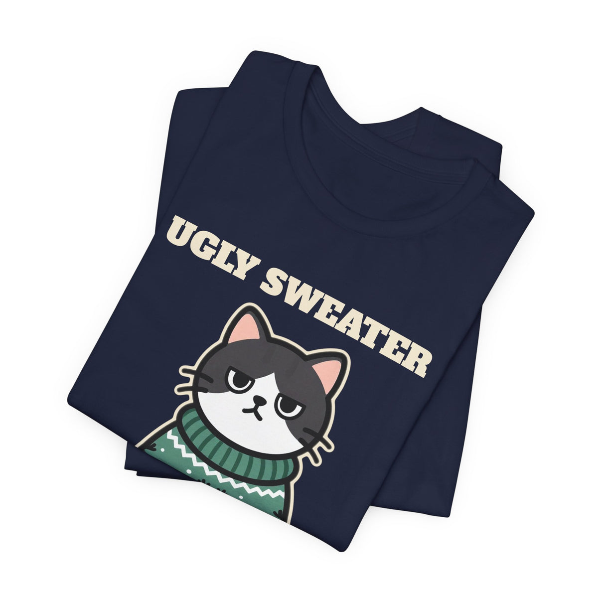 Cat Approved Ugly Christmas Sweater Tee