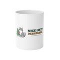 Nice List? Debatable Cat Christmas Mug - original mug design by Pastime Goods