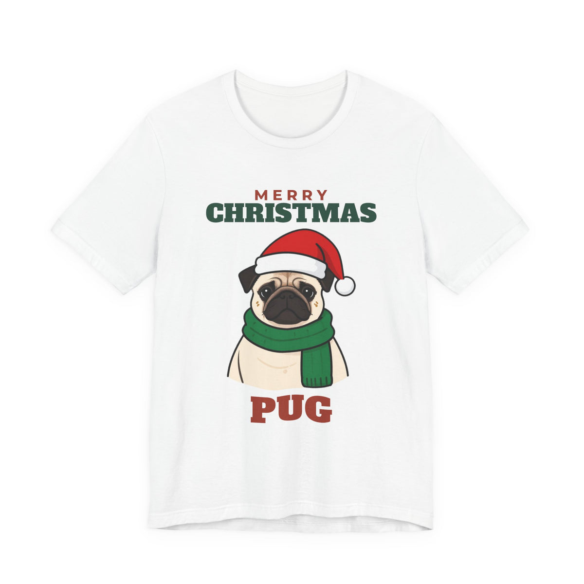 Christmas Pug tee, Merry Christmas pug gift by Passtime Goods
