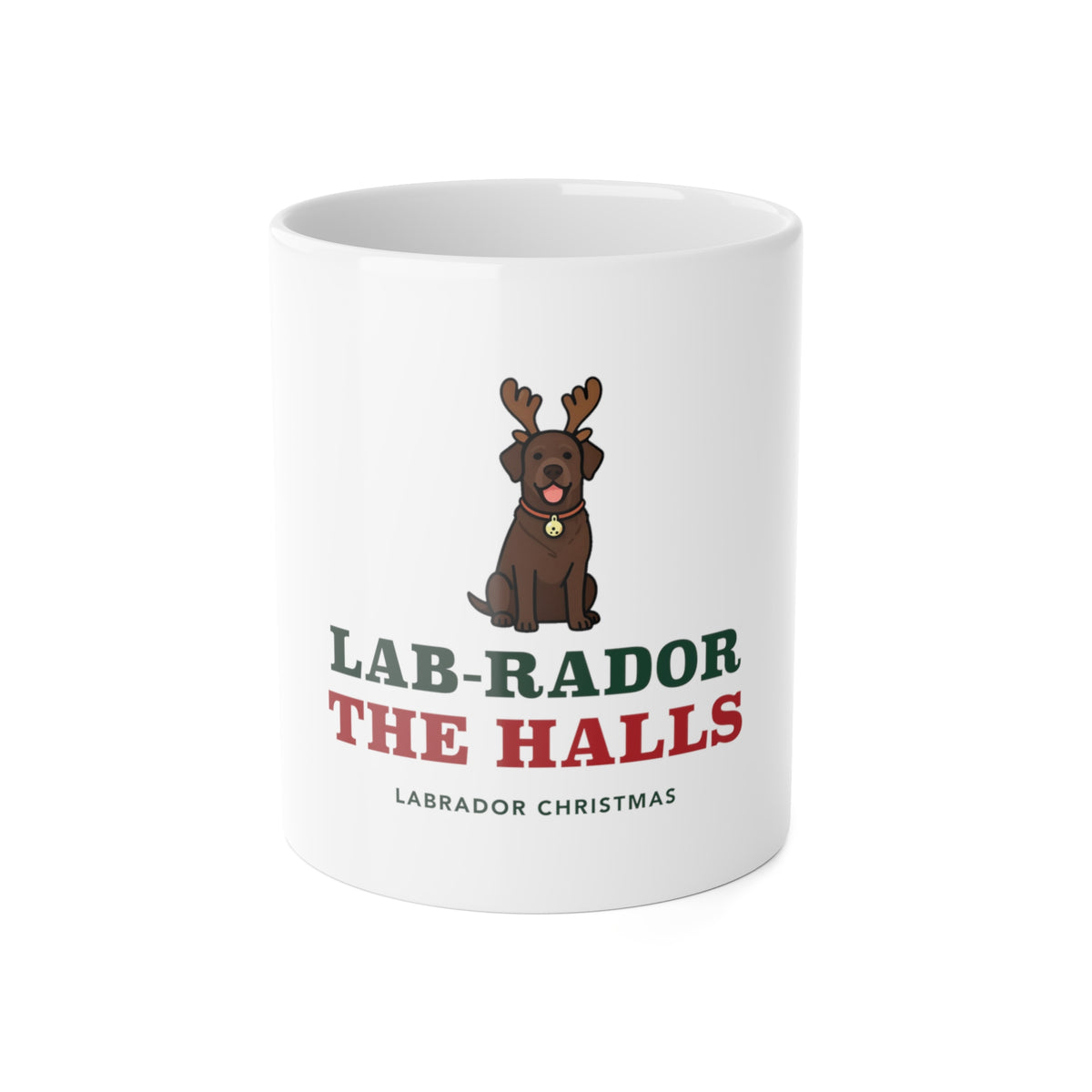Labrador Christmas Mug | Lab Reindeer Christmas Coffee Cup | Lab Mom Dog Christmas Gift