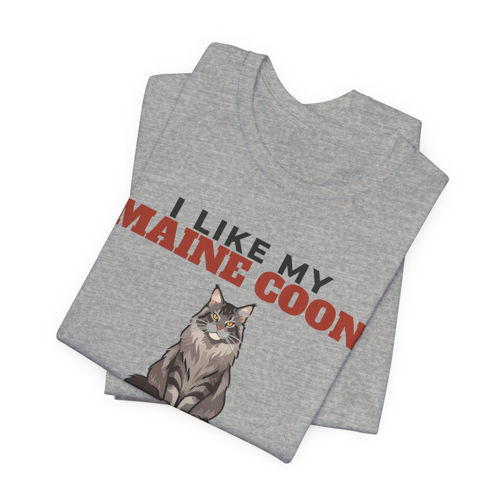 I Like My Maine Coon, Cold Beer and Maybe 3 People Tee | Funny Maine Coon Dad Gift