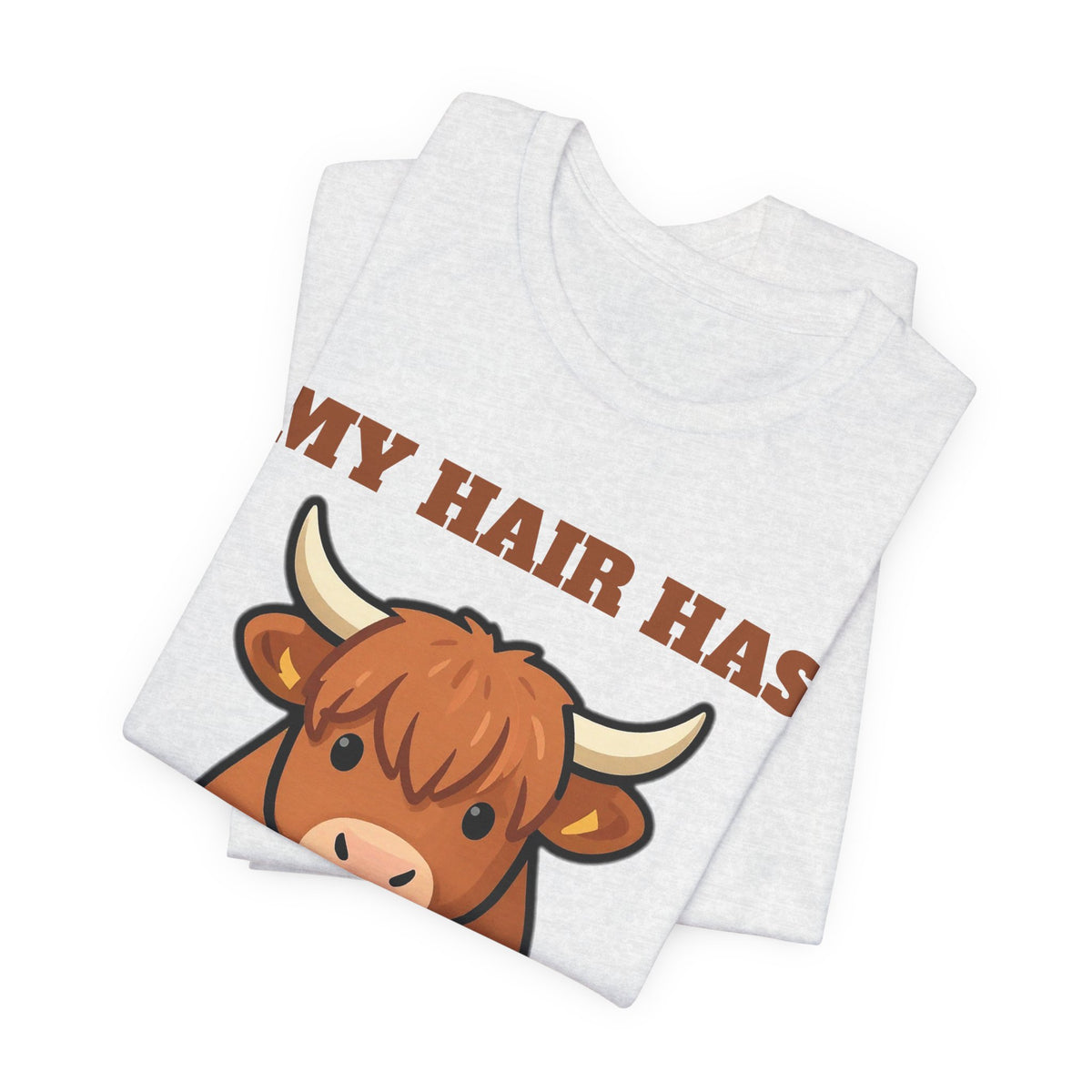 Highland Cow Shirt - My Hair Has Its Own Weather Tee | Cow Lover Gift