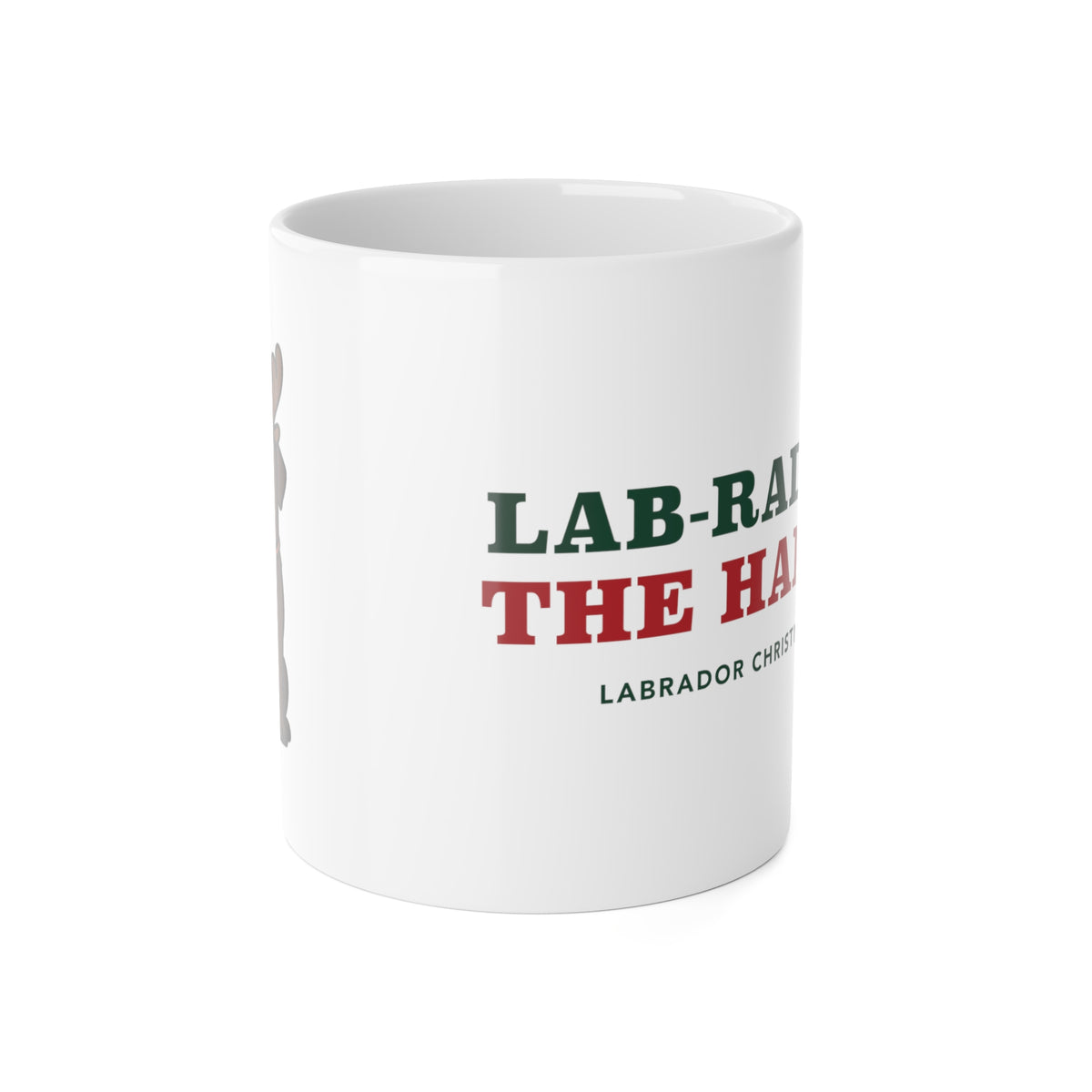 Labrador Christmas Mug | Lab Reindeer Christmas Coffee Cup | Lab Mom Dog Christmas Gift