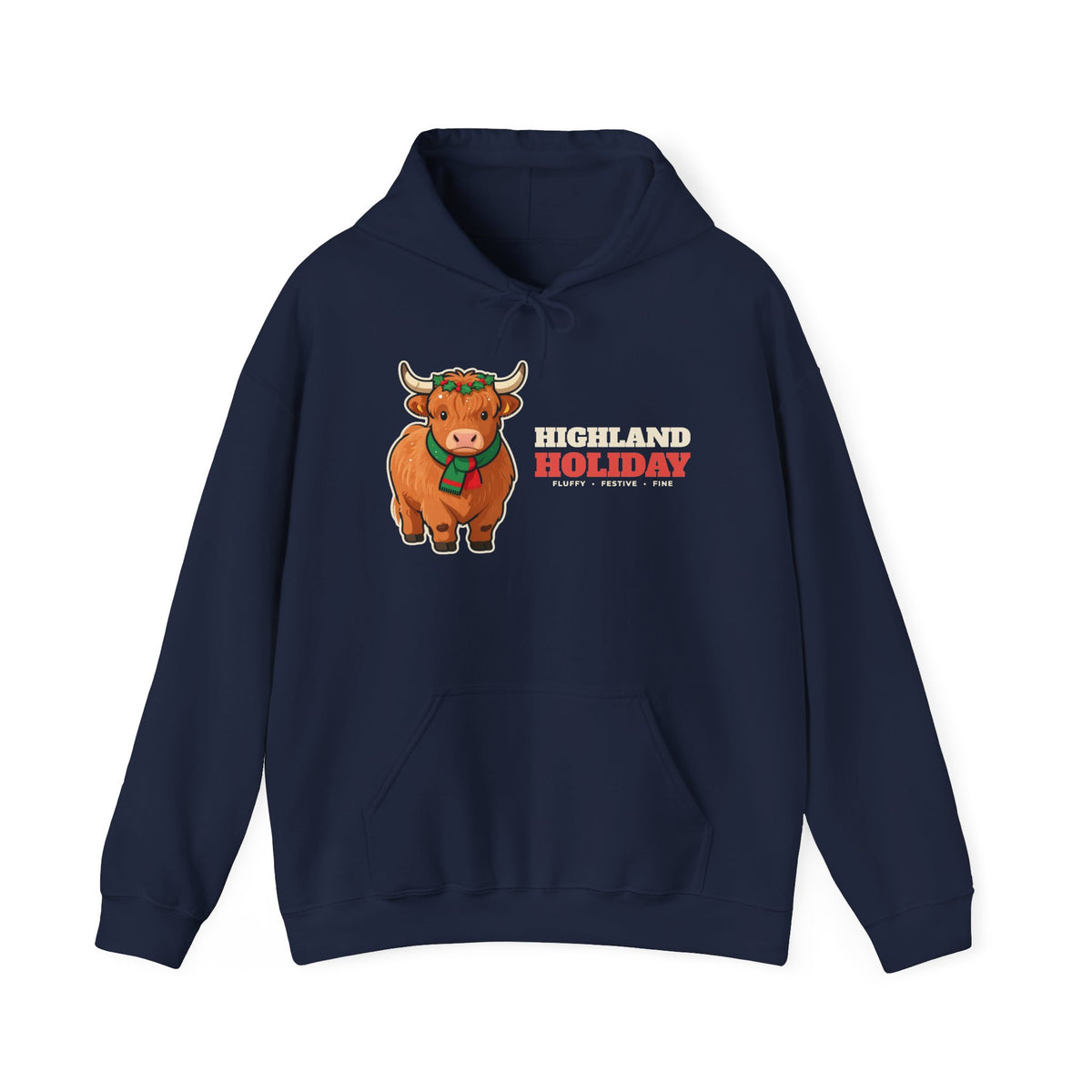 Highland Holiday Cow Christmas Hoodie