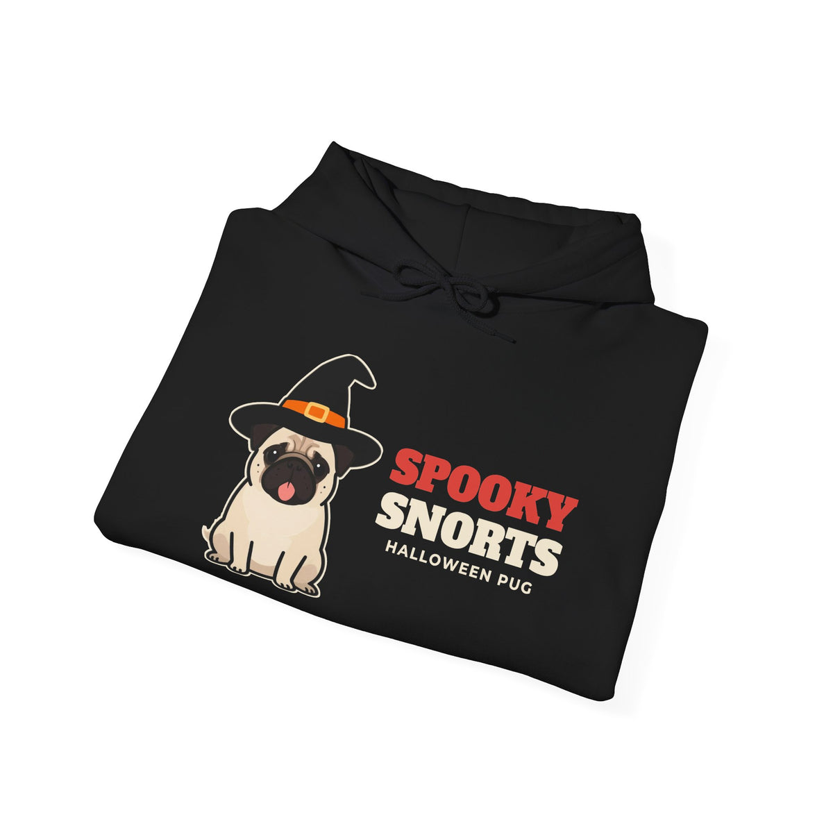 Spooky Snorts Halloween Pug Hoodie - pug lover hoodie, colour option (photo 7)