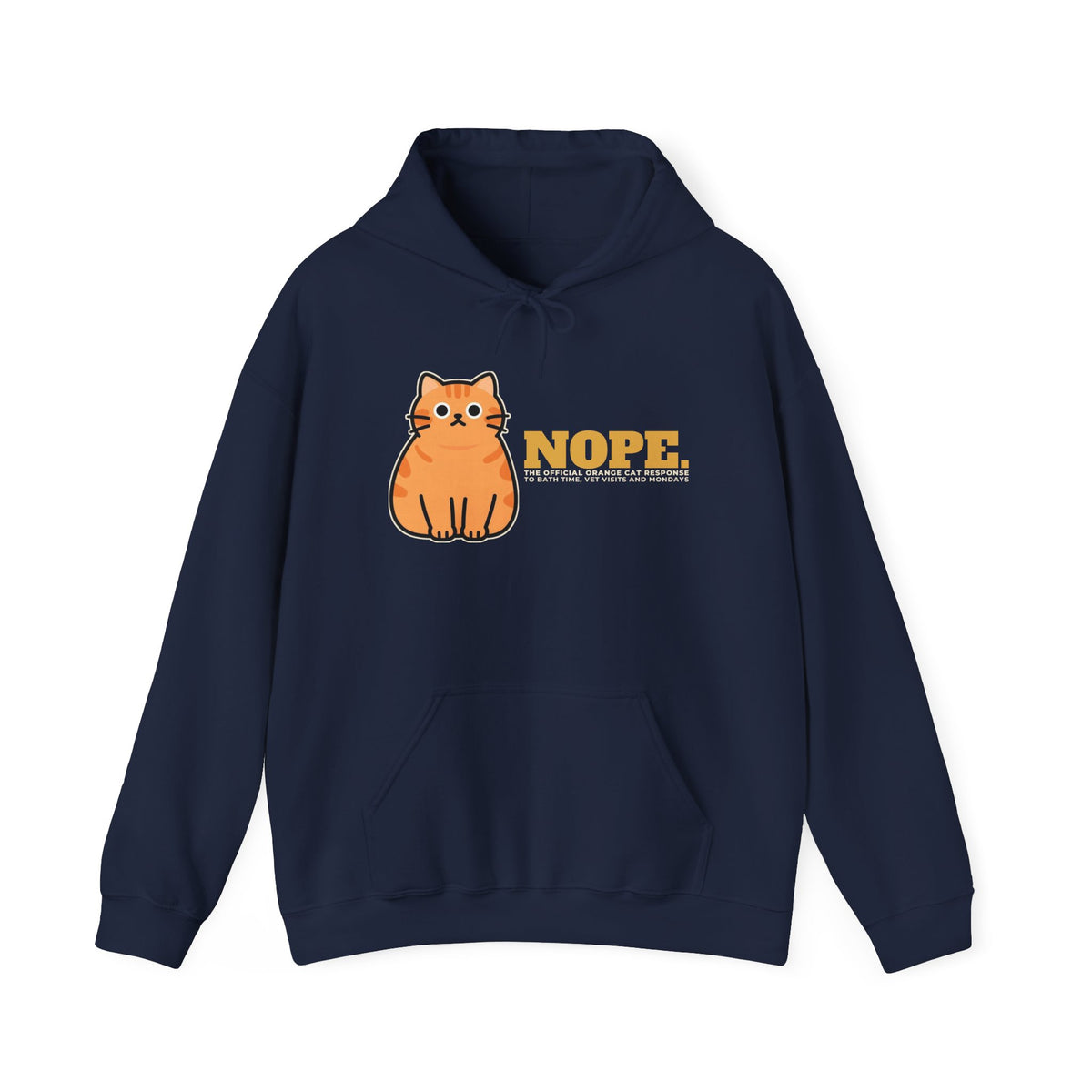Nope. Funny Orange Cat Hoodie | Orange Cat Lover Gift
