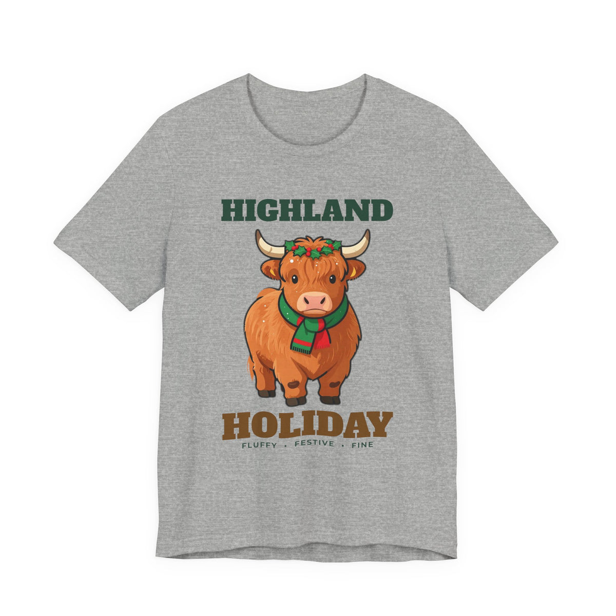 Highland Holiday Cow Christmas Tee