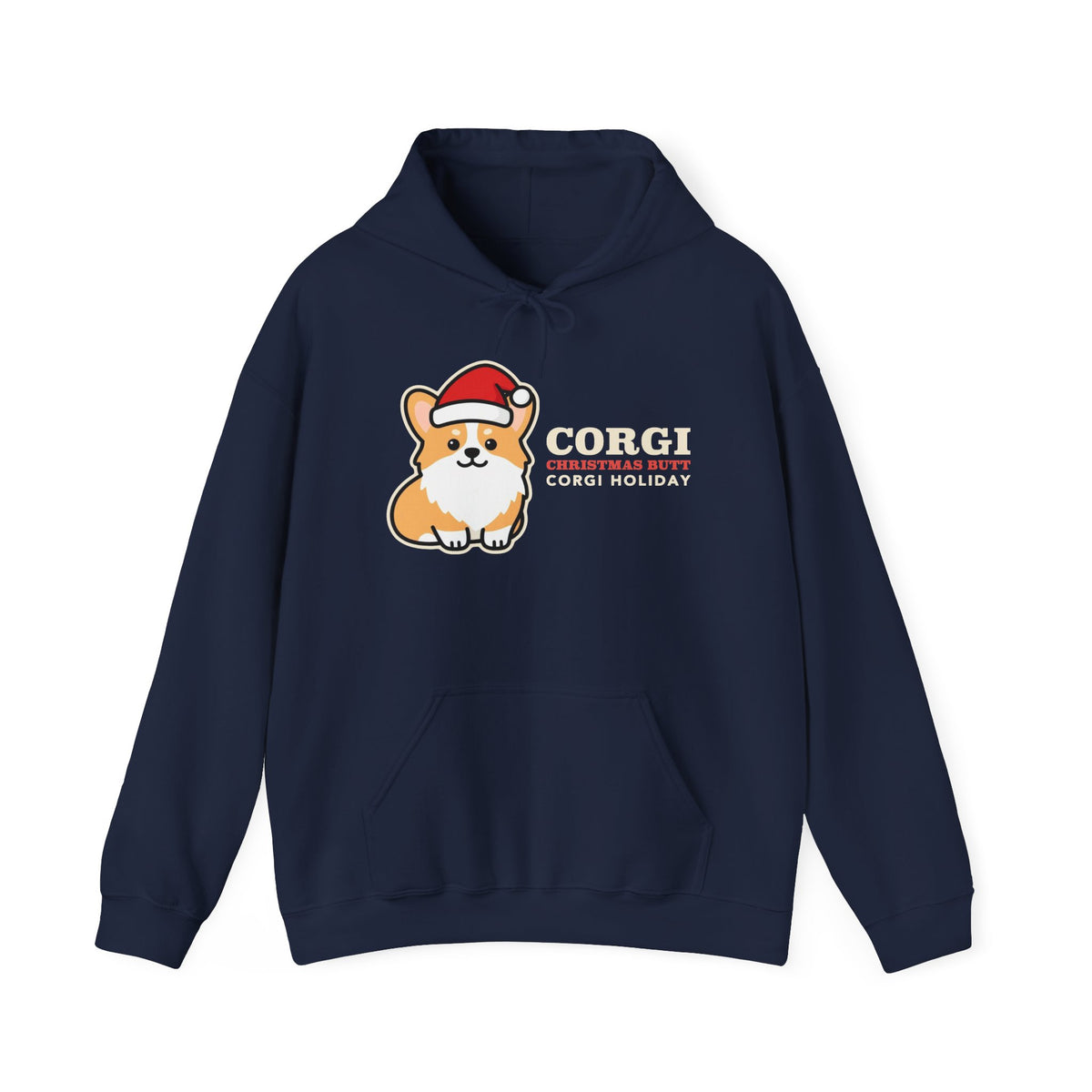 Corgi Christmas Hoodie | Corgi Santa Hat Christmas Sweatshirt | Corgi Mom Dog Christmas Gift
