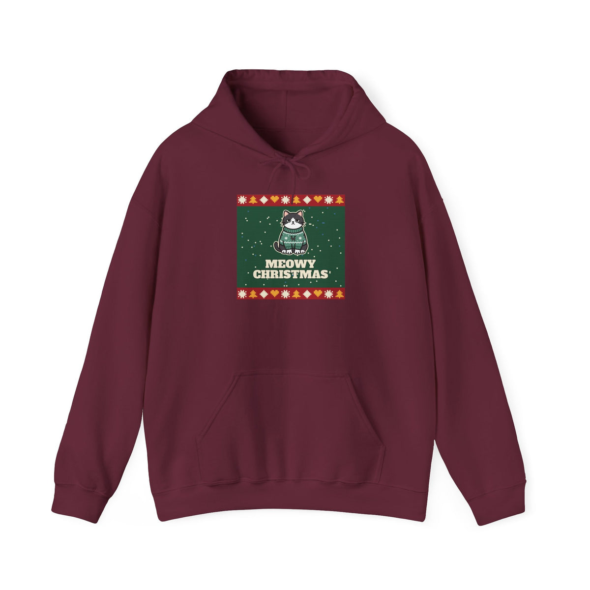 Meowy Christmas Ugly Sweater Hoodie
