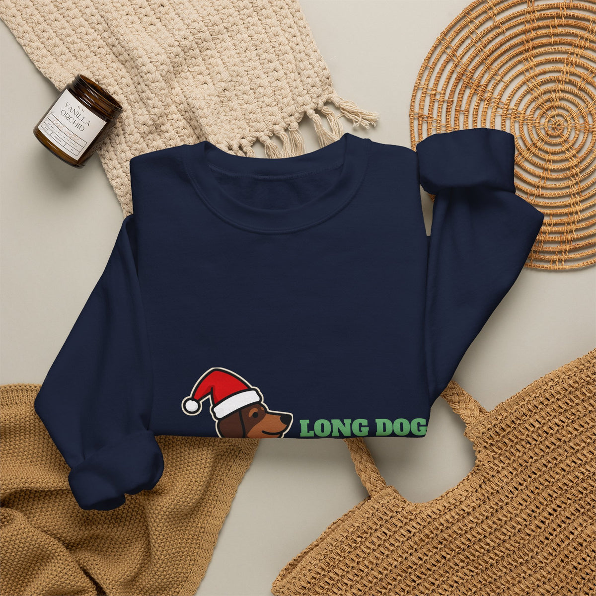 Long Dog, Long List Dachshund Christmas Crewneck Sweatshirt | Dachshund Gift