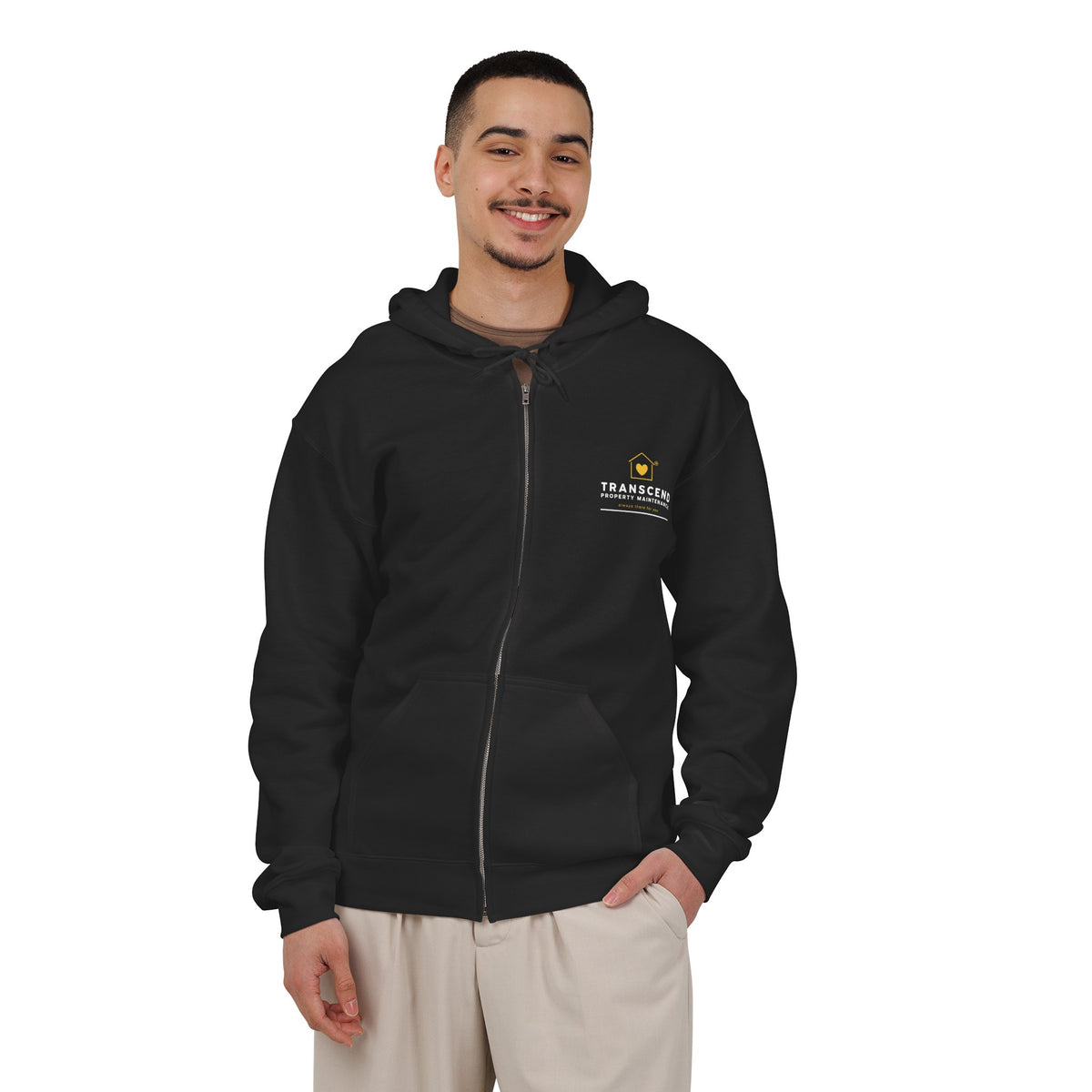 Transcend Property Maintenance Full-Zip Hoodie (Black)