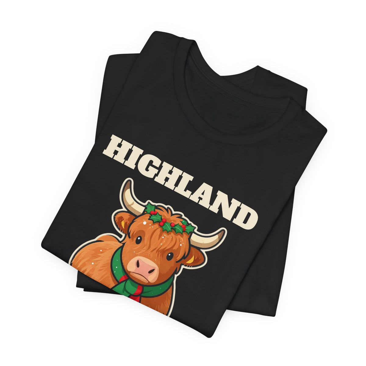 Highland Holiday Cow Christmas Tee