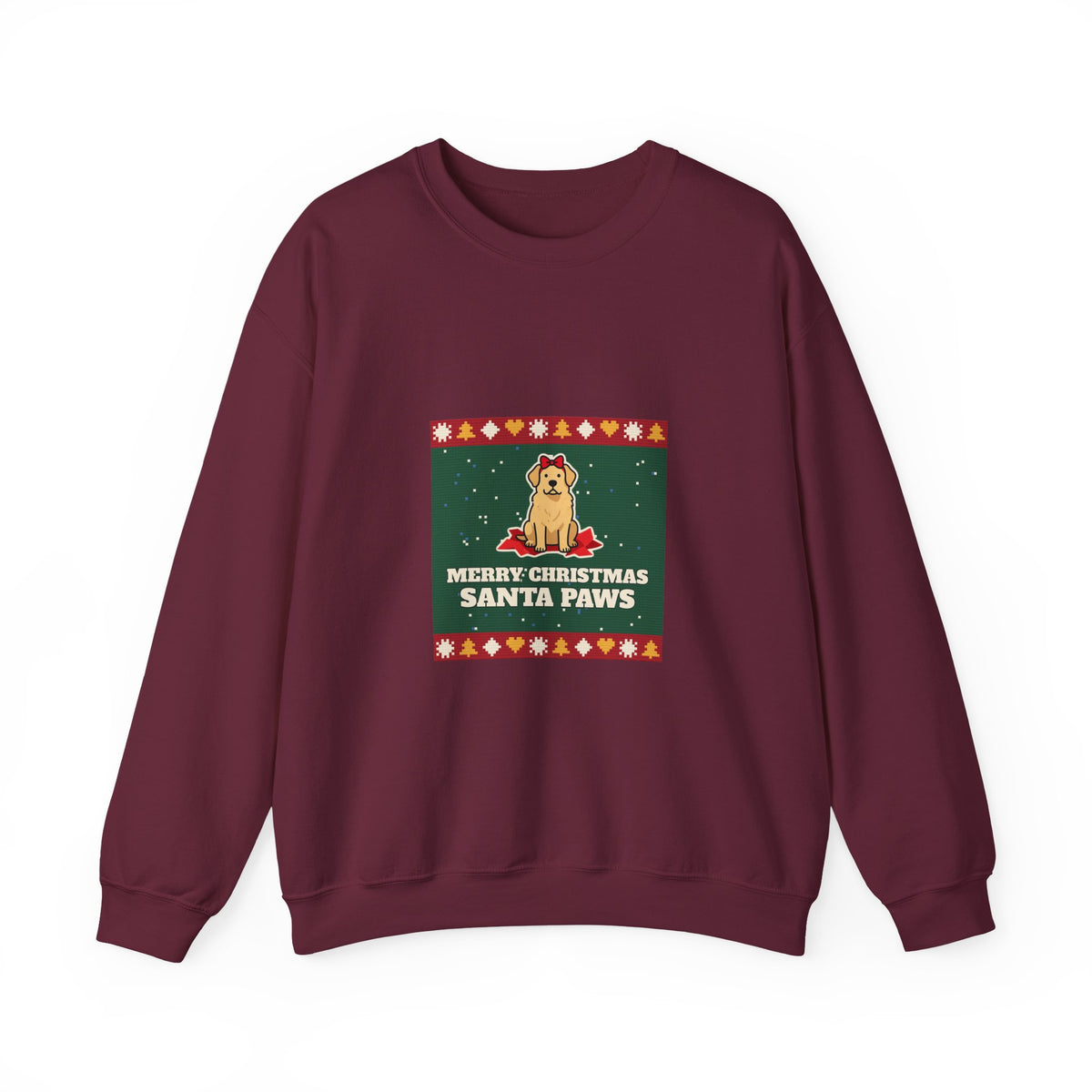 Santa Paws Ugly Christmas Sweater Crewneck Sweatshirt