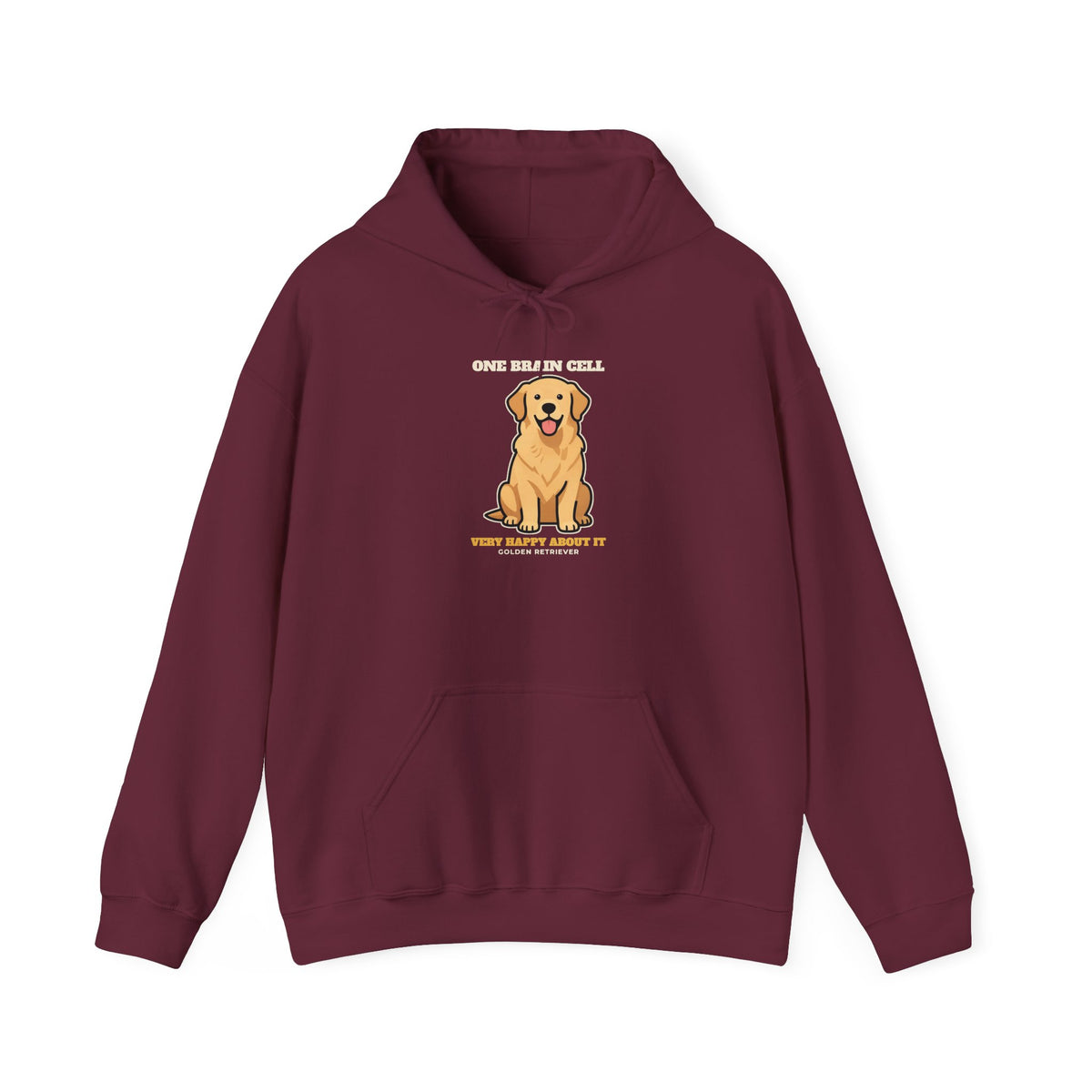 One Brain Cell, Very Happy About It Golden Retriever Hoodie | Golden Retriever Gift