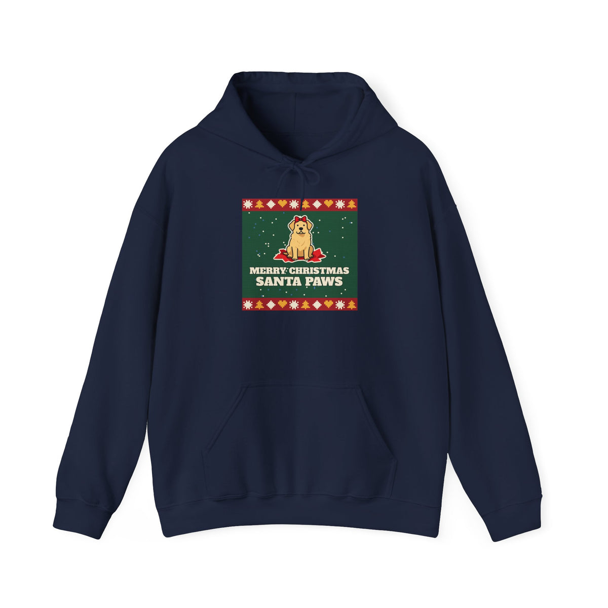 Santa Paws Ugly Christmas Sweater Hoodie