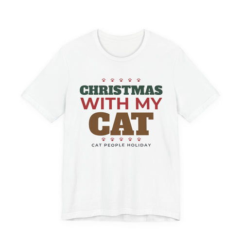 Christmas With My Cat Tee - original t-shirt design by Passtime Goods